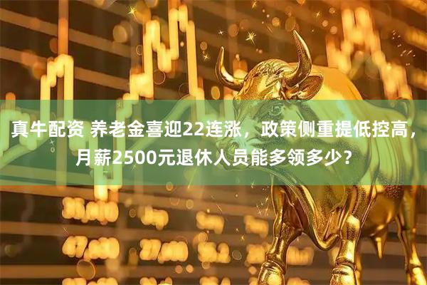 真牛配资 养老金喜迎22连涨，政策侧重提低控高，月薪2500元退休人员能多领多少？